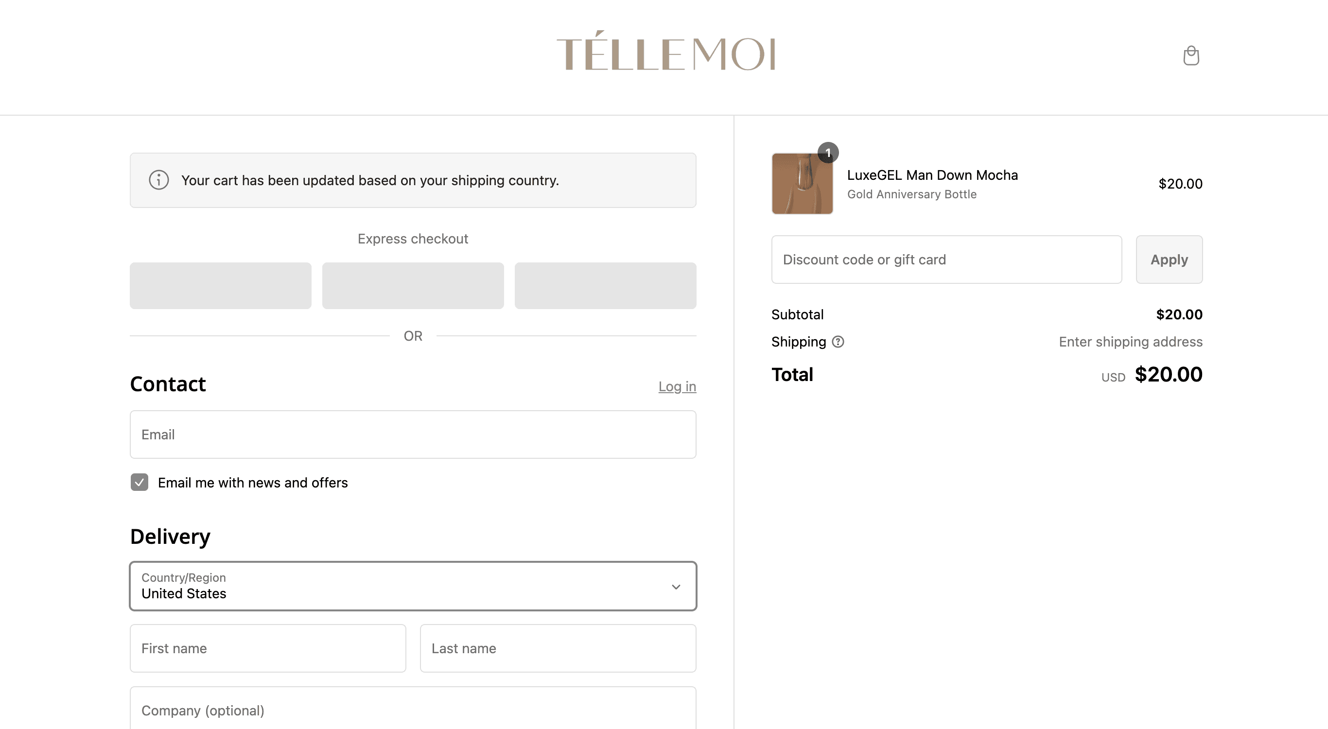 How to apply Telle Moi coupon code